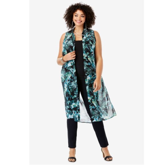 Romans Tops - Duster Sleeveless Tunic Romans Top